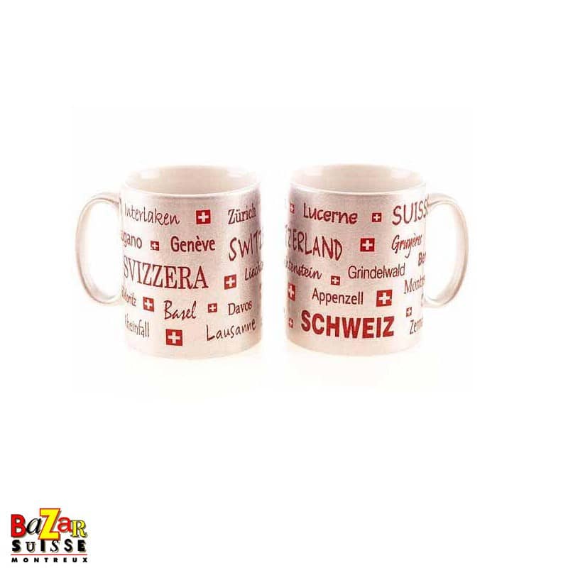 Swiss cities mug - grey