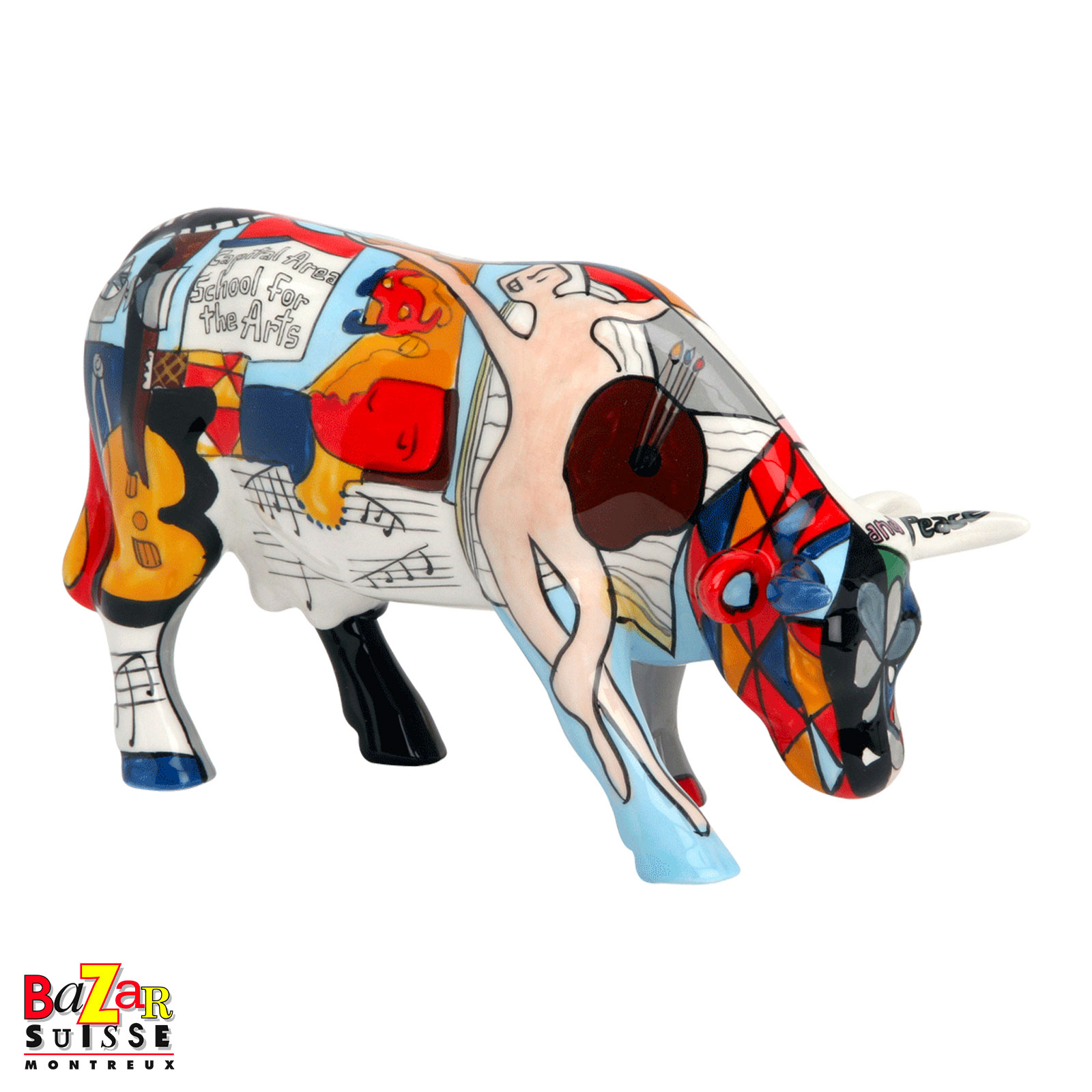Picowso’s School for the Arts cow figurine - CowParade - 16 x 5 x 11 cm