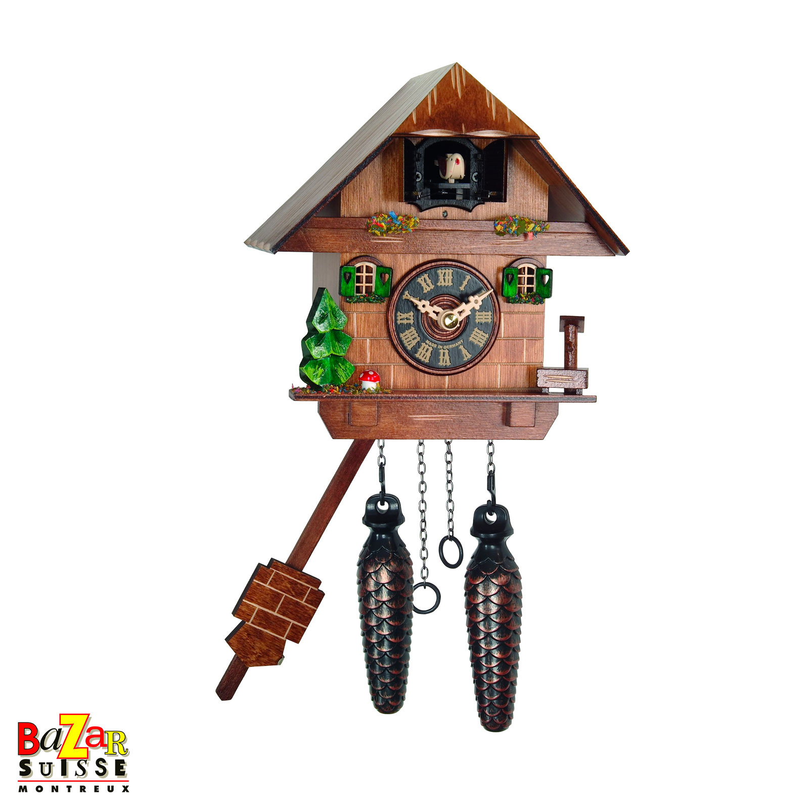 Orologio a cucù al quarzo - piccola fattoria - 19 cm