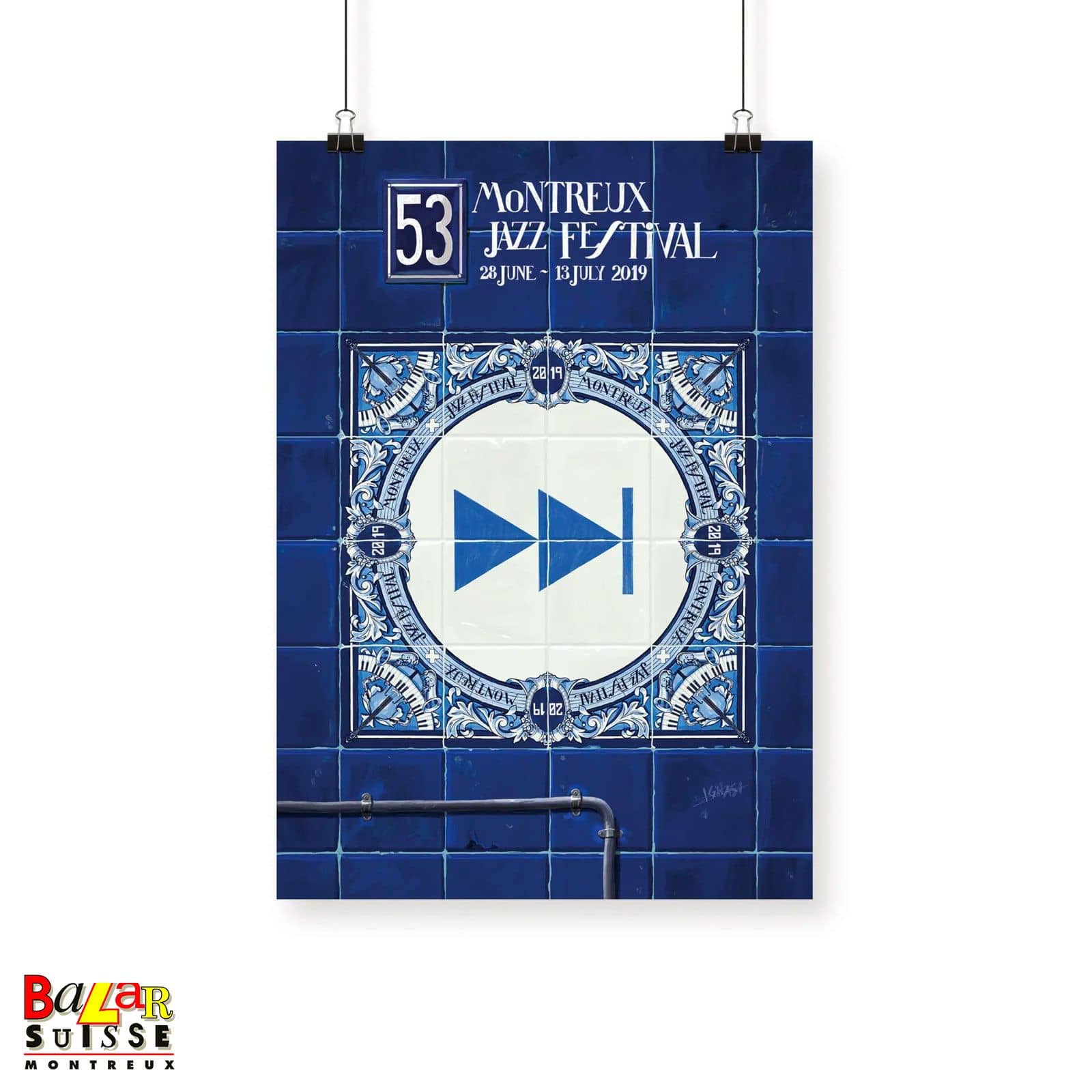 Poster Montreux Jazz Festival 2019 - bleu