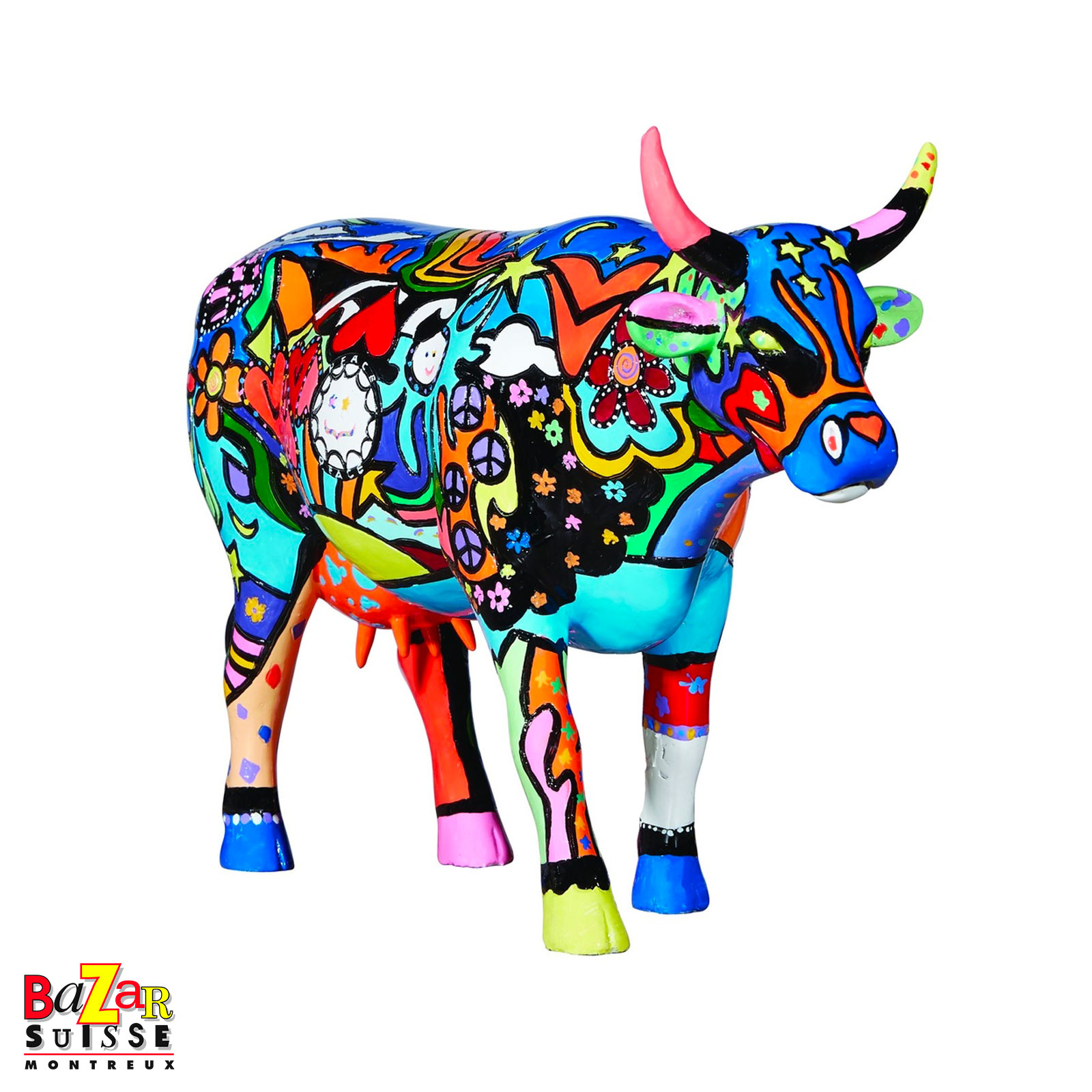 Moosy in the sky with Diamonds cow figurine - CowParade - 30 x 9 x 20 cm