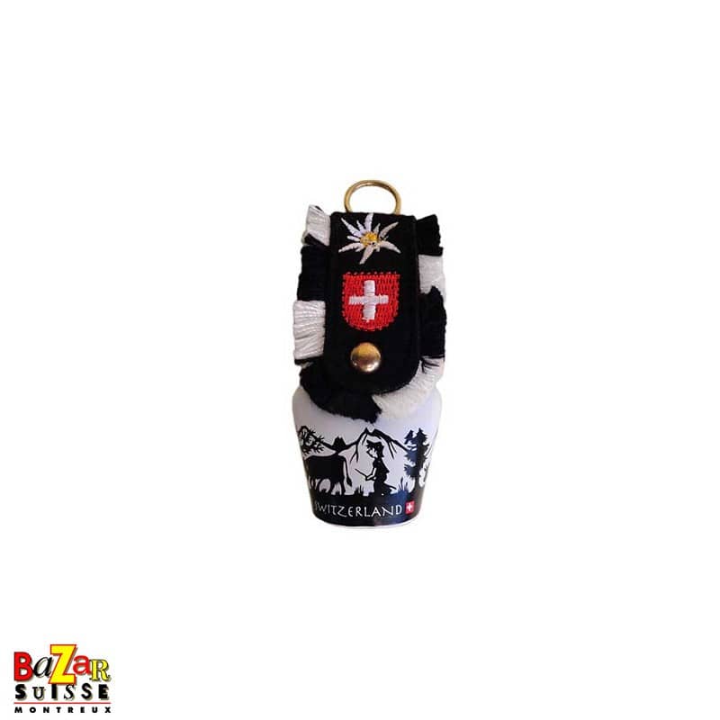 Cloche blanche avec motif poya