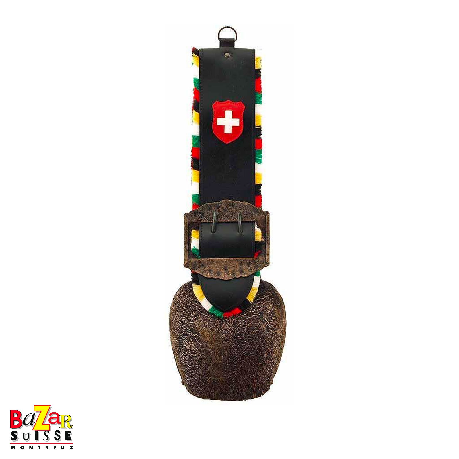 Campana in lamiera forgiata con croce svizzera - 45 cm
