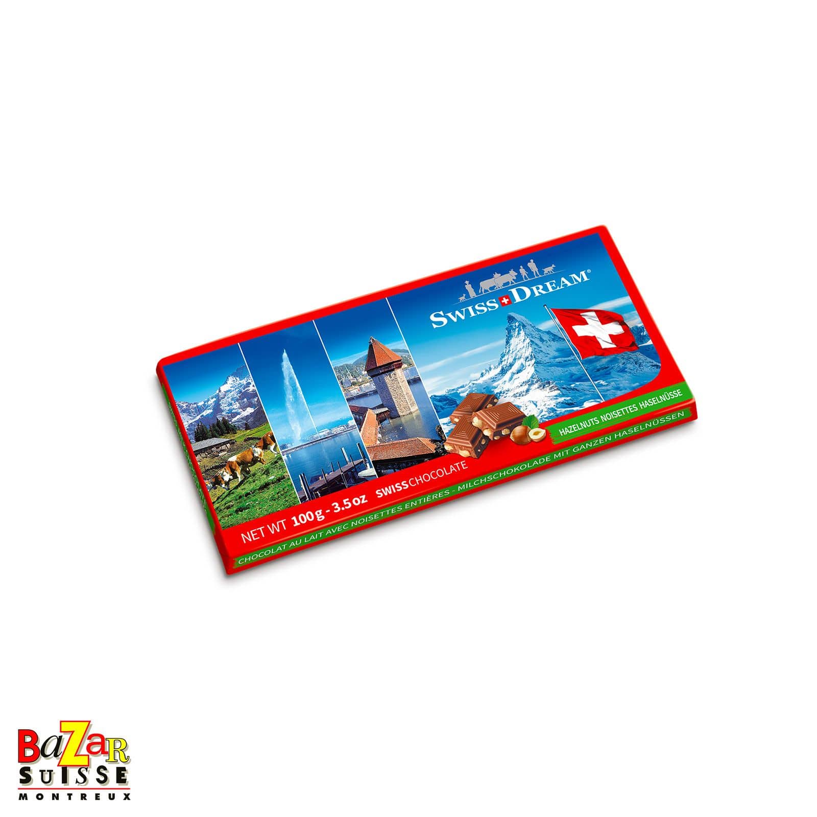 Chocolat suisse Swiss Dream – lait et noisettes
