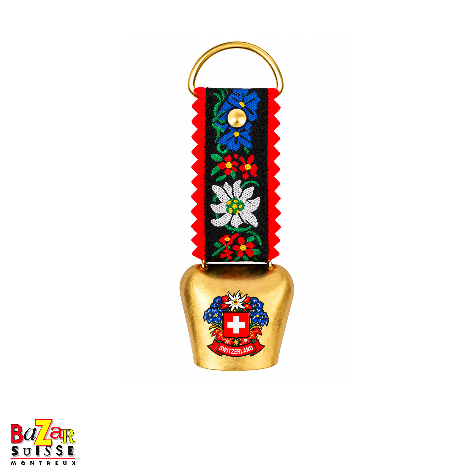 Campana decorativa a fiori - cinghia in tessuto - 11 cm