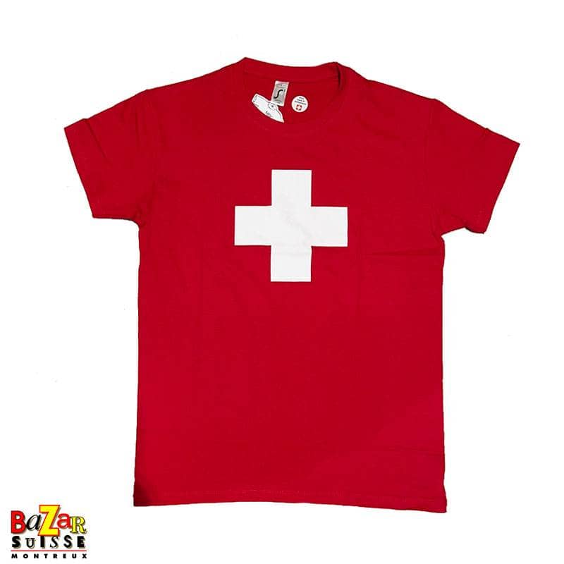 T-shirt con croce svizzera