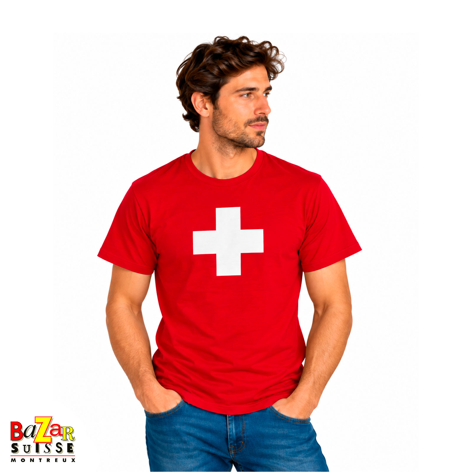 T-shirt à croix suisse
