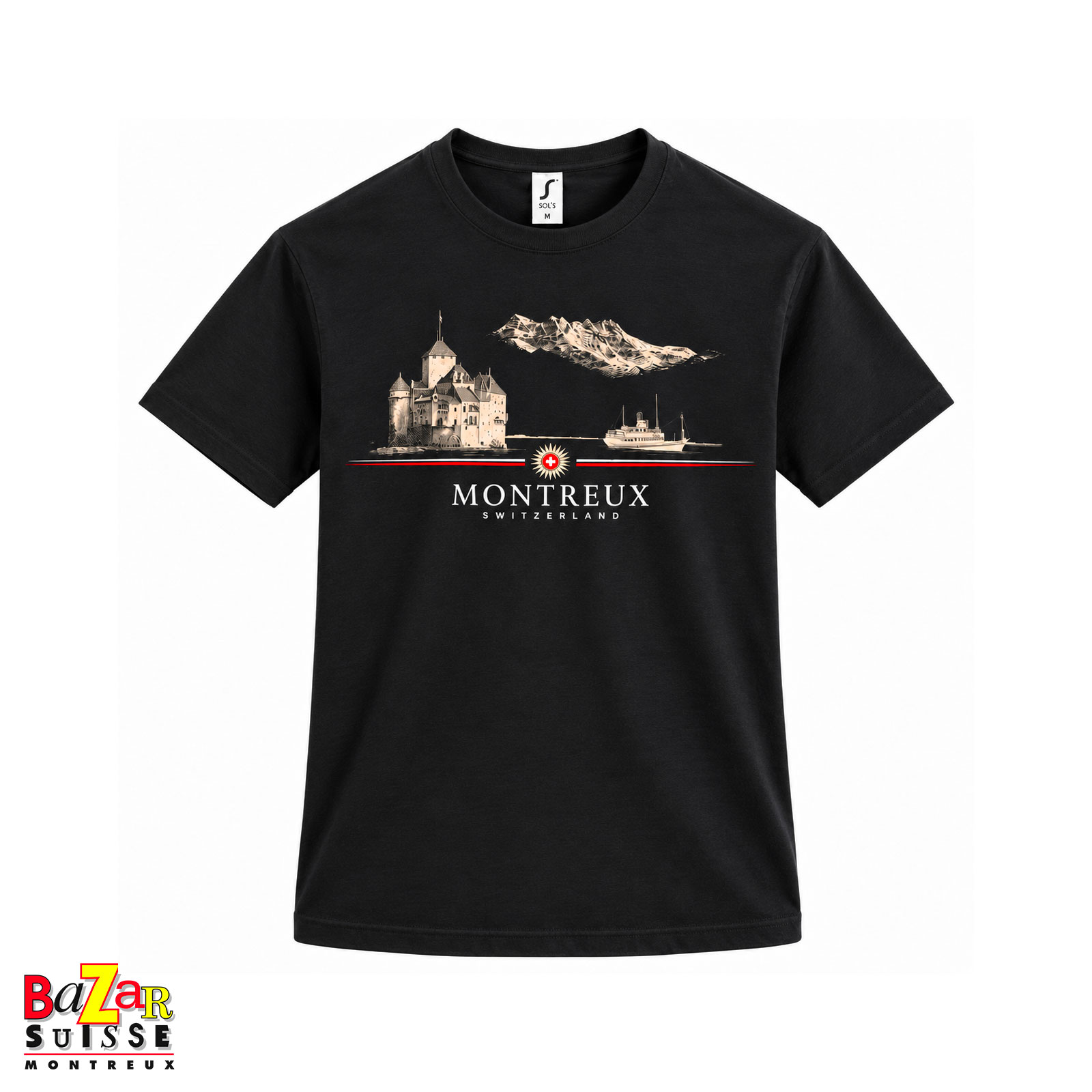 T-Shirt Montreux - schwarz