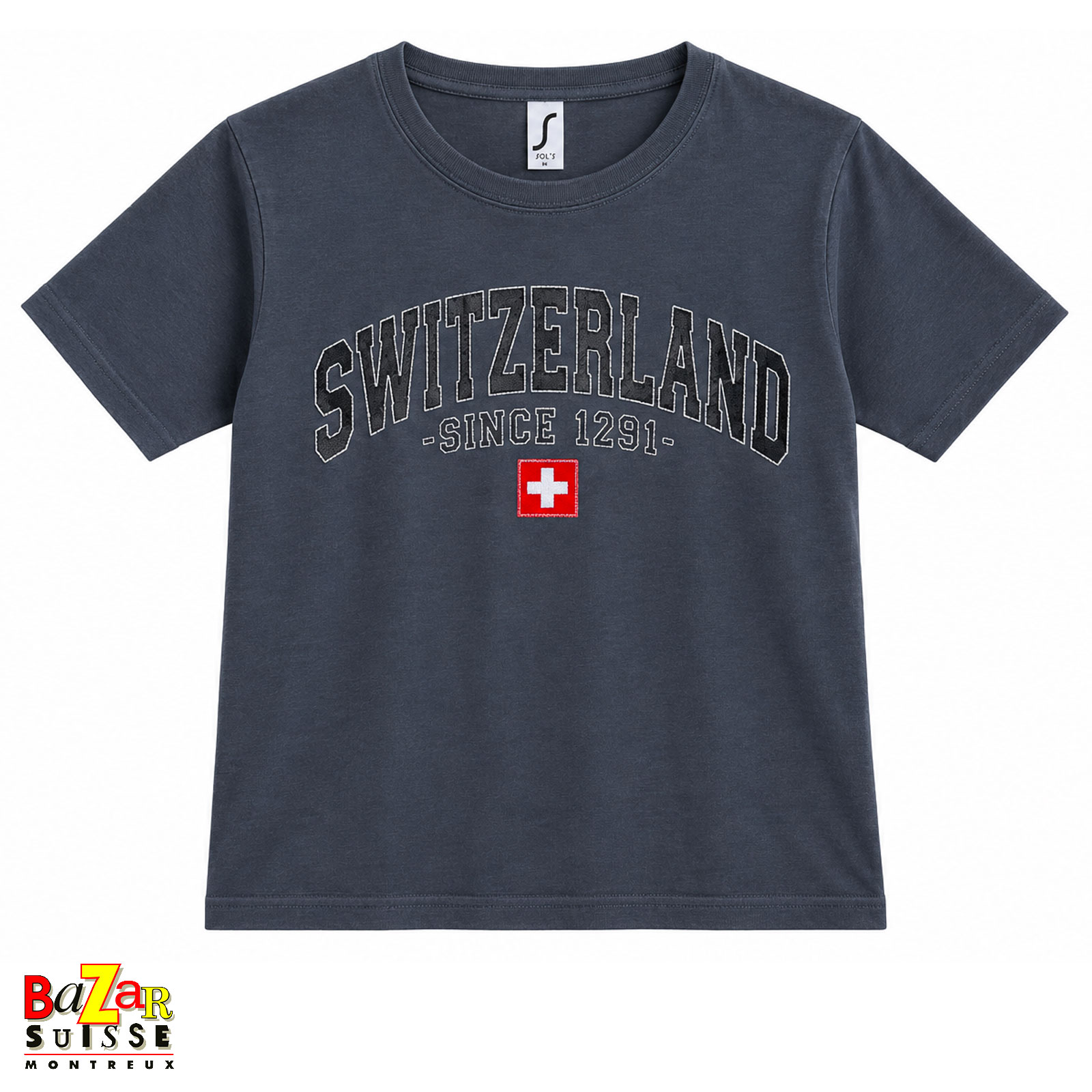 T-shirt Switzerland Since 1291 bleu marine