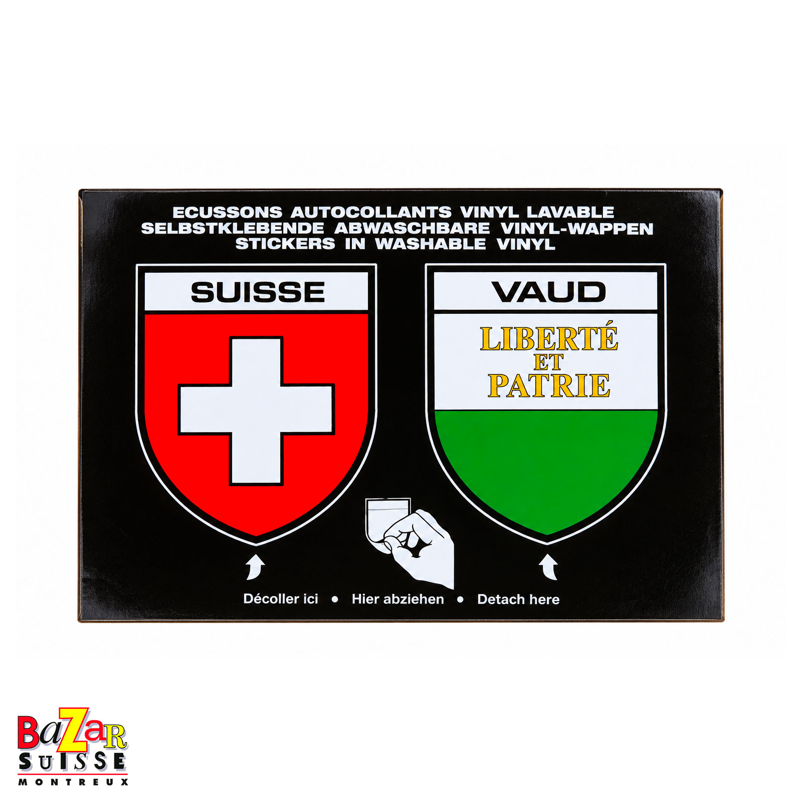 Adesivi degli stemmi della Svizzera e del Vaud - vinile