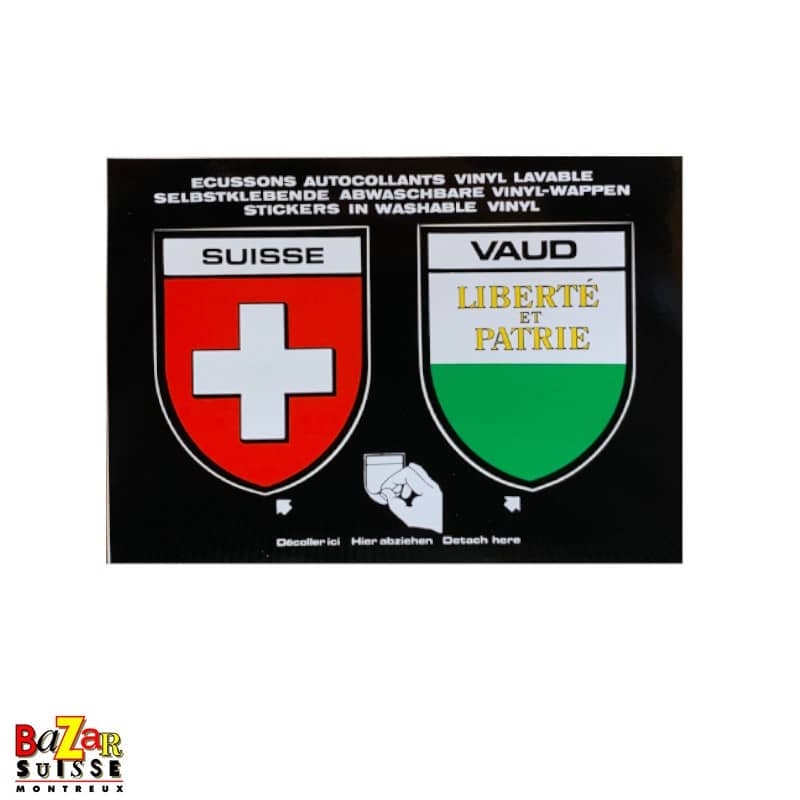 Swiss and Vaud canton coat-of-arms stickers