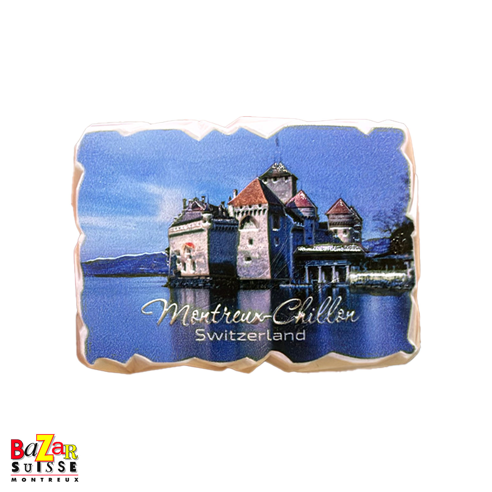 Magnete in rilievo Montreux-Chillon - 8 x 6 cm