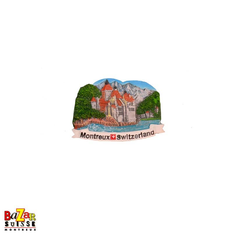 Dekorativer Kühlschrankmagnet - Montreux / Chillon