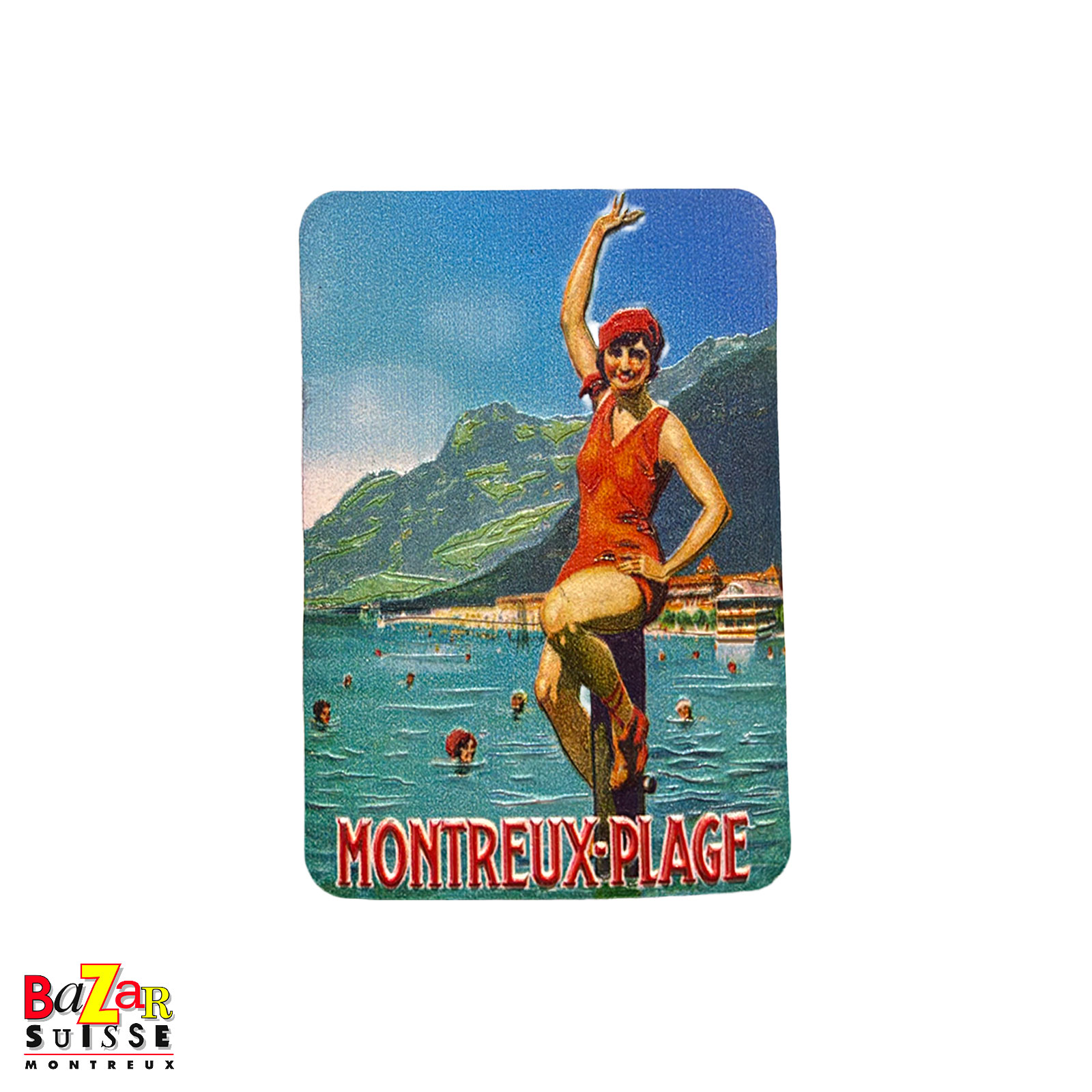 Montreux-Plage magnet - rounded rectangle