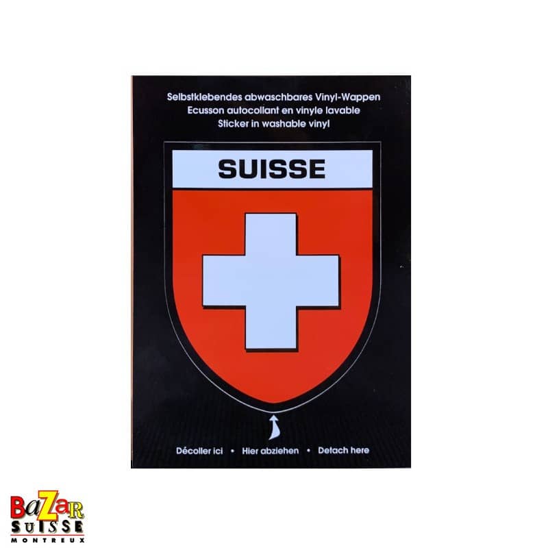 Autocollant avec écusson suisse