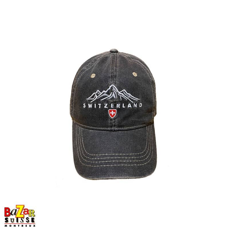 Black Switzerland denim cap