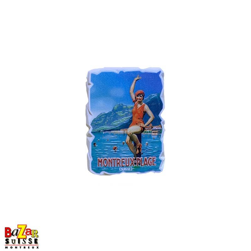 Decorative fridge magnet – Montreux beach