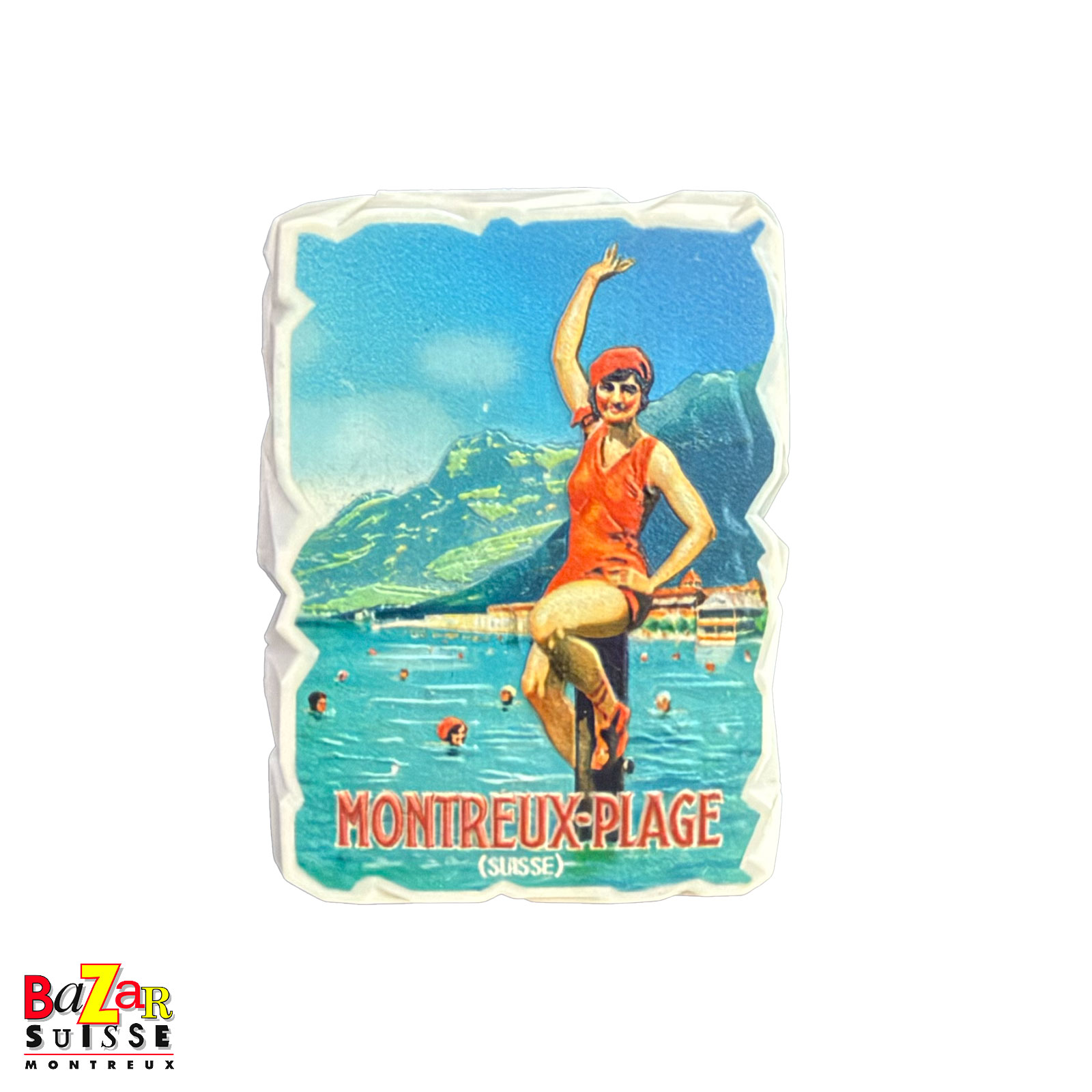 Montreux-Plage magnet - irregular border