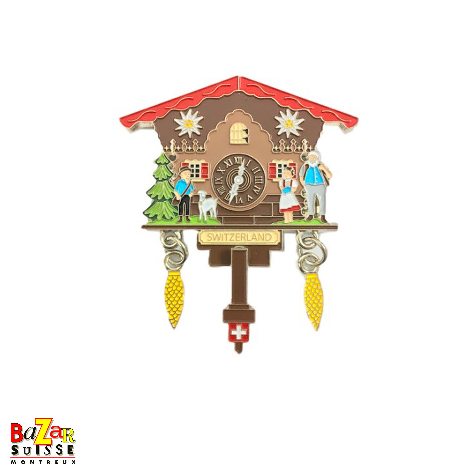 Magnete orologio a cucù - Heidi e Peter