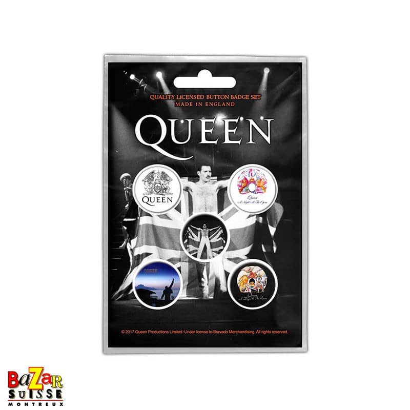 Lot de 5 badges Queen – Freddie