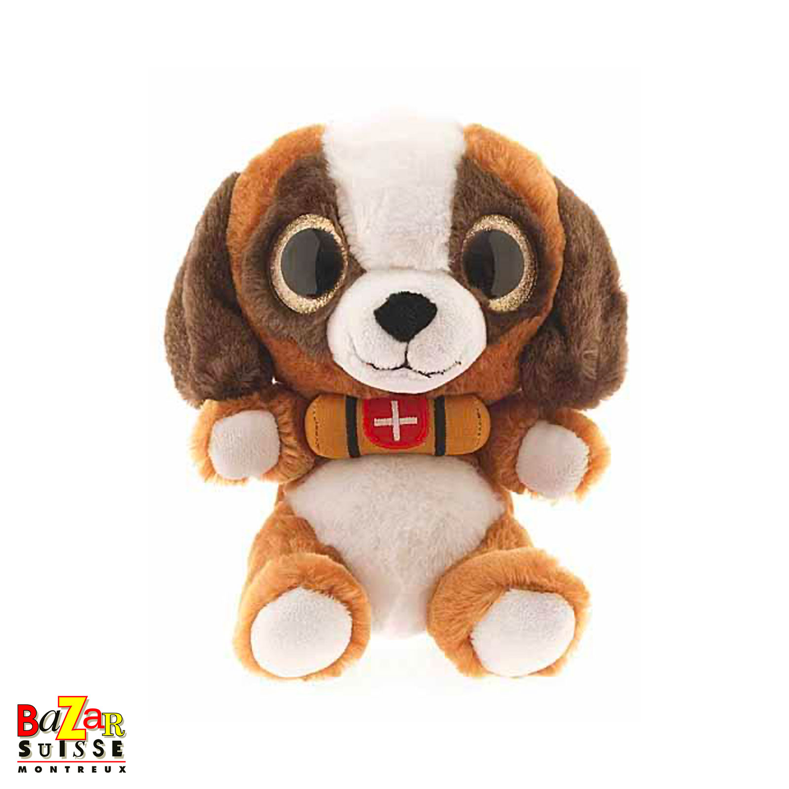 Big-eyed Saint Bernard soft toy - 22 cm