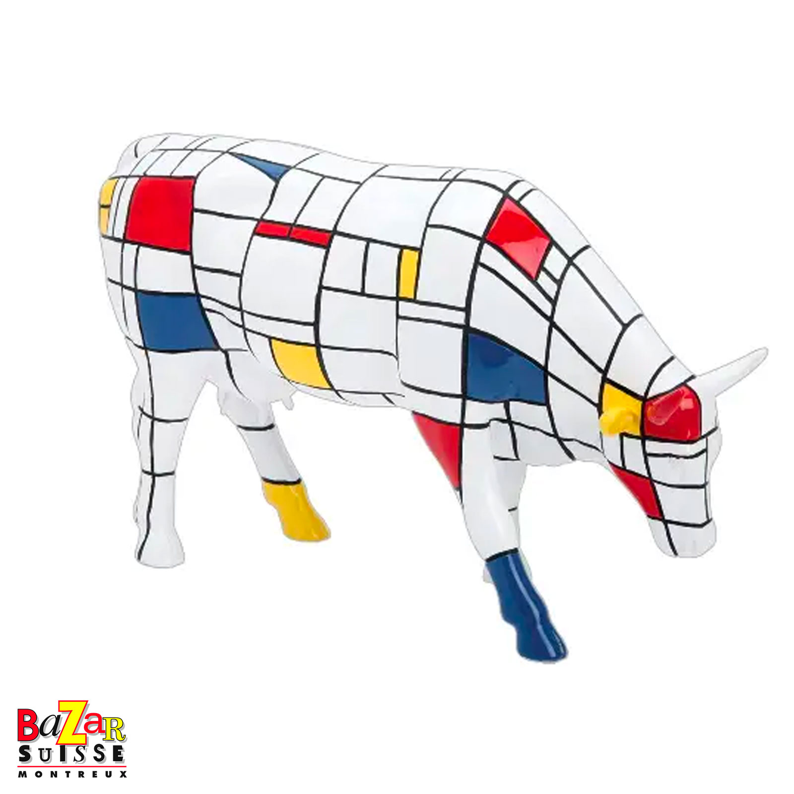 CowParade cow figurine - Moondriaan