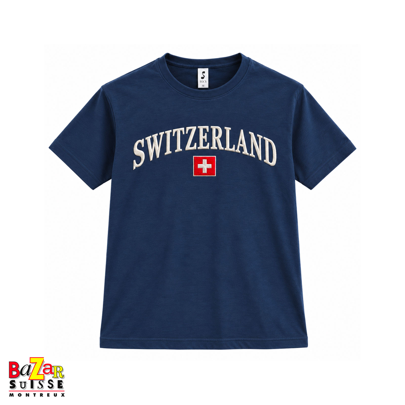 Besticktes Switzerland T-Shirt