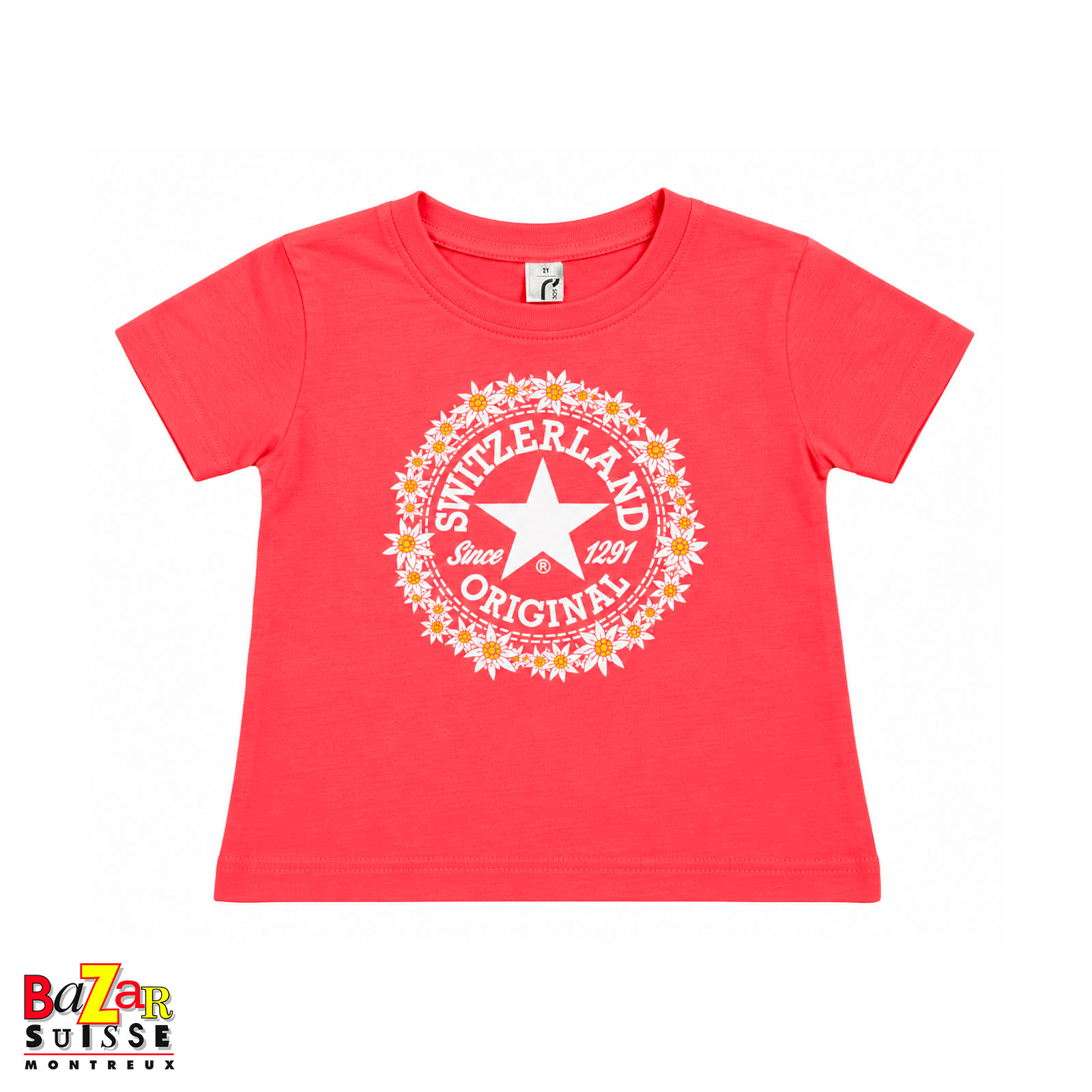 Switzerland Original T-Shirt für Mädchen korall